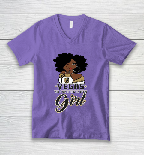 Vegas Golden Knights Girl NHL V-Neck T-Shirt 9
