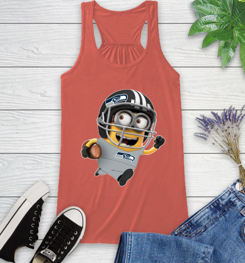 NFL Seattle Seahawks Minions Disney Football Sports Racerback Tank 4