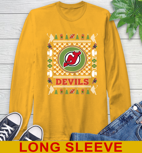 New Jersey Devils Merry Christmas NHL Hockey Loyal Fan Long Sleeve T-Shirt 2