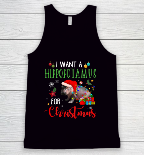 I Want A Hippopotamus For Christmas Hippo Fiona Tank Top