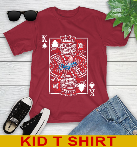 Los Angeles Dodgers MLB Baseball The King Of Spades Death Cards Shirt Youth T-Shirt 12