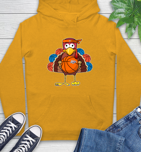 Oklahoma City Thunder Turkey thanksgiving day Hoodie 3