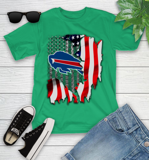 Buffalo Bills NFL Football American Flag Youth T-Shirt 8