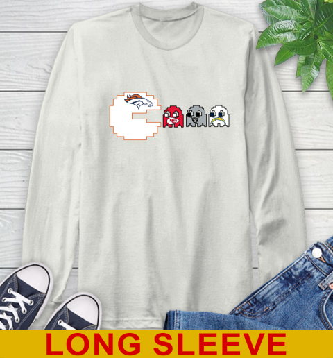 Denver Broncos NFL Football Pac Man Champion Long Sleeve T-Shirt 12