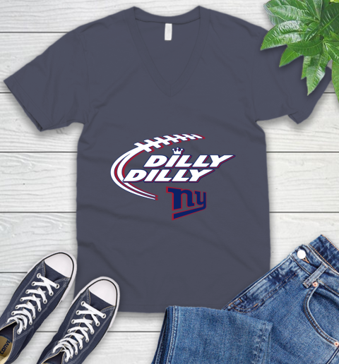 NFL New York Giants Dilly Dilly Football Sports V-Neck T-Shirt 9