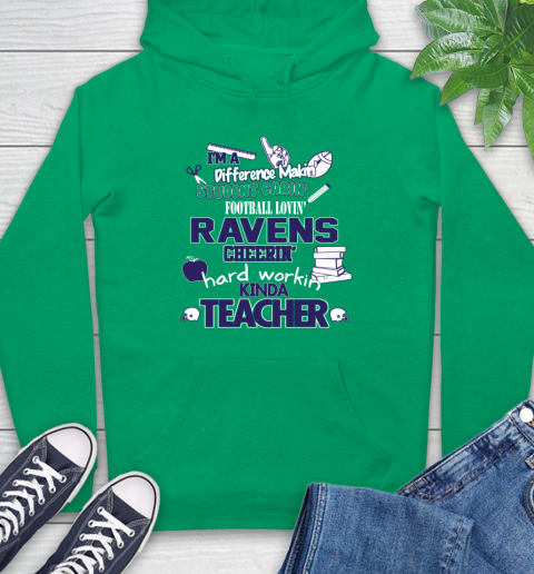Baltimore Ravens NFL I'm A Difference Making Student Caring Football Loving Kinda Teacher Hoodie 8