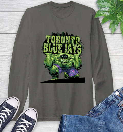 Toronto Blue Jays MLB Baseball Incredible Hulk Marvel Avengers Sports Long Sleeve T-Shirt 8