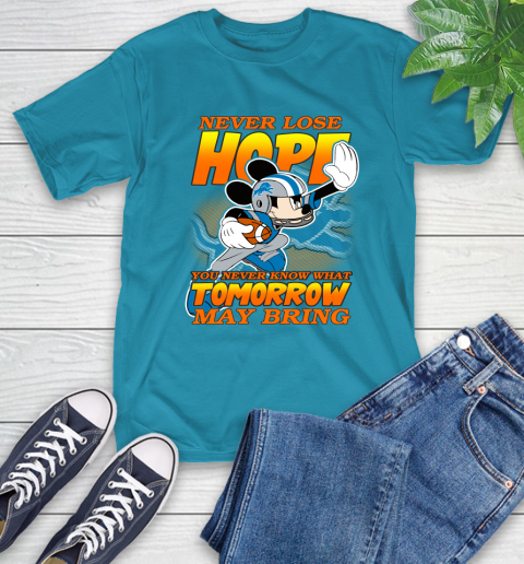 Detroit Lions NFL Football Mickey Disney Never Lose Hope T-Shirt 9