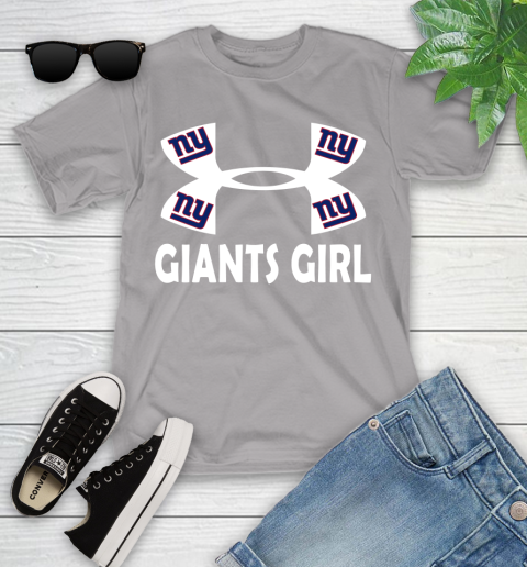 NFL New York Giants Girl Under Armour Football Sports Youth T-Shirt 4