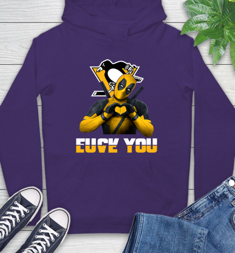 NHL Pittsburgh Penguins Deadpool Love You Fuck You Hockey Sports Hoodie 5