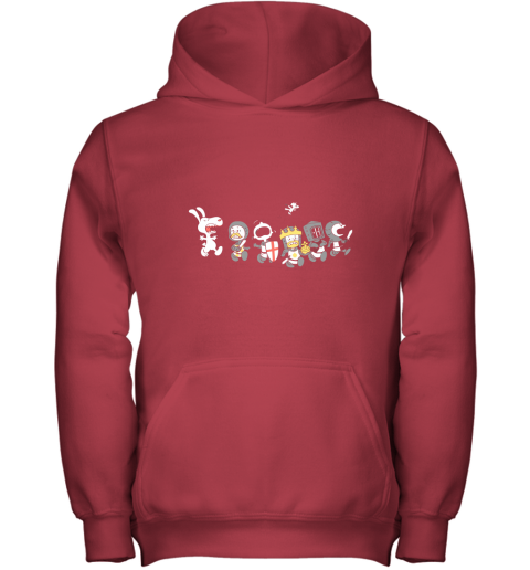 kpvt the killer rabbit of caerbannog monty python snoopy shirts youth hoodie 43 front red