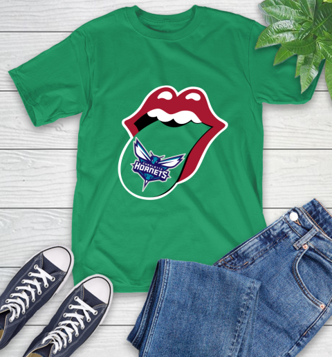 Charlotte Hornets NBA Basketball Lips I Root For My Team Adoring Fan Tee For Sports