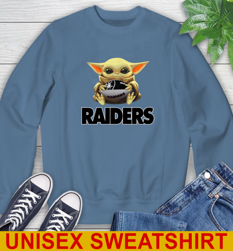 NFL Football Oakland Raiders Baby Yoda Star Wars Shirt Sweatshirt 9 NFL Football Oakland Raiders Baby Yoda Star Wars Shirt Sweatshirt - Image 9