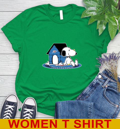 NBA Basketball Oklahoma City Thunder Snoopy The Peanuts Movie Shirt Women's T-Shirt 6
