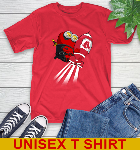 MLB Baseball Boston Red Sox Deadpool Minion Marvel Shirt T-Shirt 12