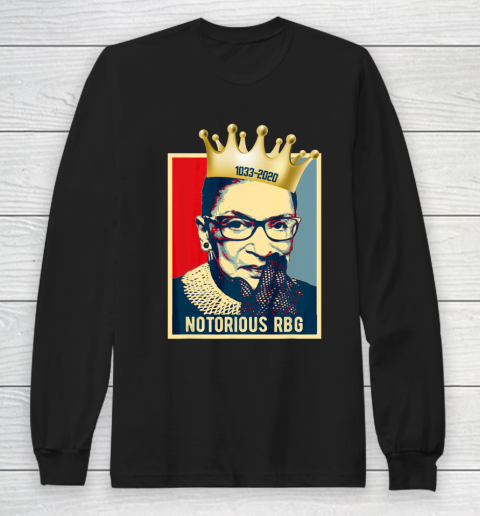 Vintage Notorious RBG 1933  2020 Shirt Ruth Bader Ginsburg Long Sleeve T-Shirt