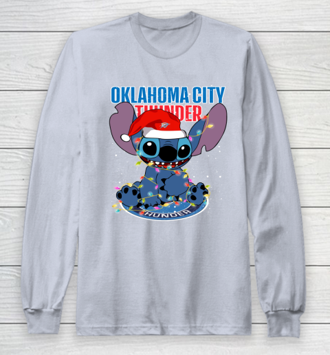Oklahoma City Thunder NBA noel stitch Basketball Christmas Long Sleeve T-Shirt 4