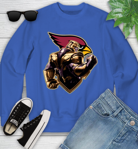 NFL Thanos Avengers Endgame Football Sports Arizona Cardinals Youth Sweatshirt 8