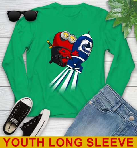 NHL Hockey Vancouver Canucks Deadpool Minion Marvel Shirt Youth Long Sleeve 7