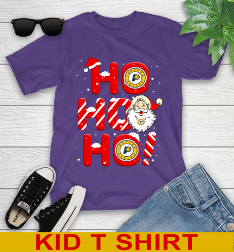 Indiana Pacers NBA Basketball Ho Ho Ho Santa Claus Merry Christmas Shirt Youth T-Shirt 3