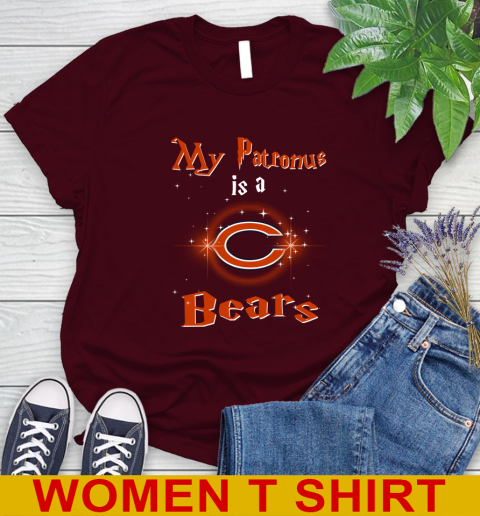 NFL Football Harry Potter My Patronus Is A Chicago Bears Women's T-Shirt 6