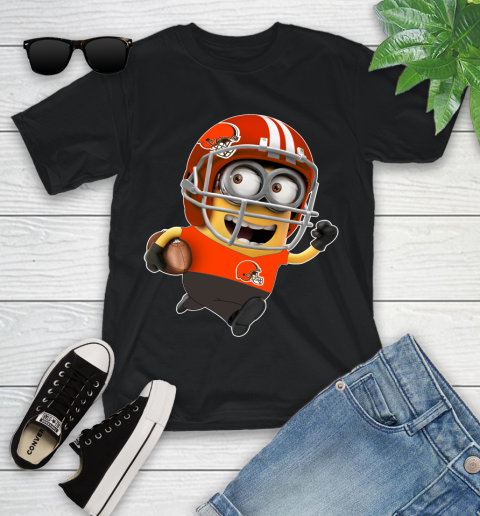 NFL Cleveland Browns Minions Disney Football Sports Youth T-Shirt 2