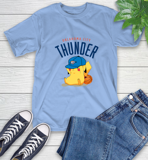 NBA Pikachu Basketball Sports Oklahoma City Thunder T-Shirt 11