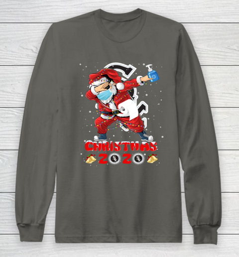 Chicago White Sox Funny Santa Claus Dabbing Christmas 2020 MLB Long Sleeve T-Shirt 5