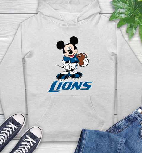 NFL Football Detroit Lions Cheerful Mickey Mouse Shirt Hoodie 2