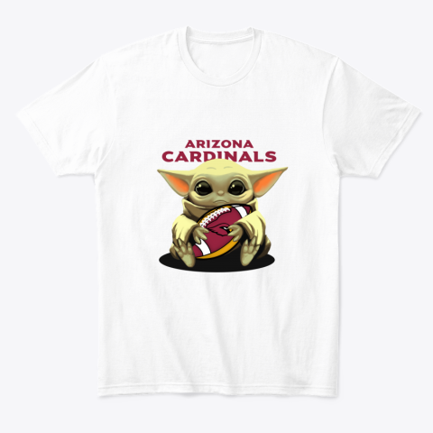 Baby Yoda Loves The Arizona Cardinals nvn1 baby yoda loves the arizona cardinals classic t shirt 2 front white