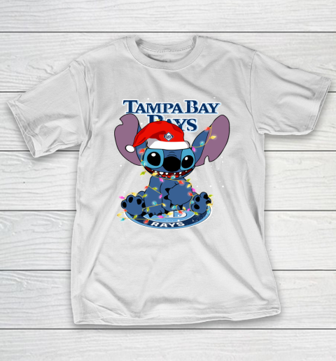 Tampa Bay Rays MLB noel stitch Baseball Christmas T-Shirt