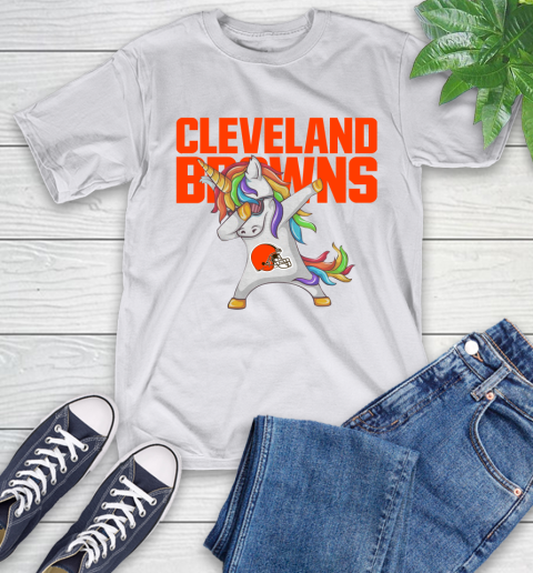 Cleveland Browns NFL Football Funny Unicorn Dabbing Sports T-Shirt 24