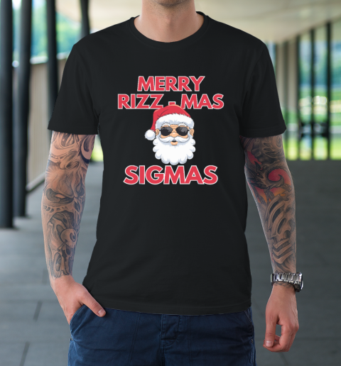 Merry Rizz Mas Sigmas Gen Alpha Middle School Christmas T-Shirt