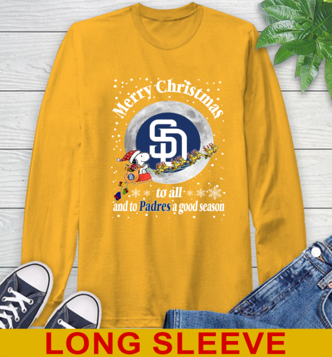 San Diego Padres Merry Christmas To All And To Padres A Good Season MLB Baseball Sports Long Sleeve T-Shirt 2