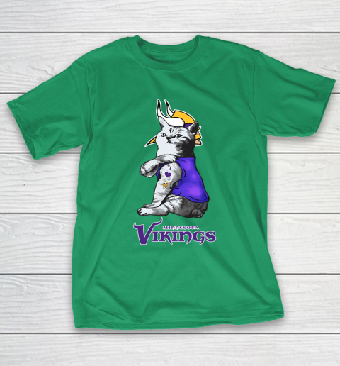 NFL Football My Cat Loves Minnesota Vikings T-Shirt 5