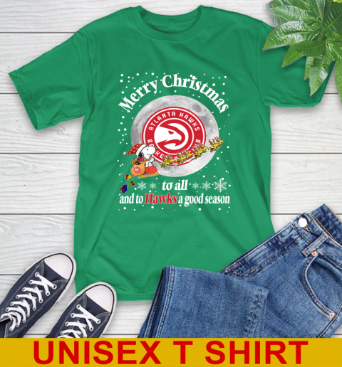 Atlanta Hawks Merry Christmas To All And To Hawks A Good Season NBA Basketball Sports T-Shirt 7