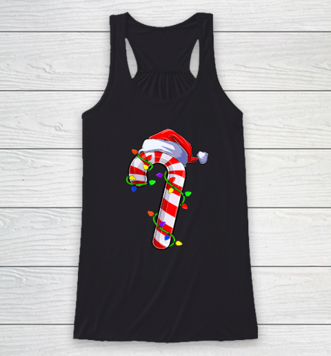 Candy Cane Crew Santa Christmas Racerback Tank