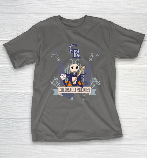 MLB Colorado Rockies Baseball Jack Skellington Halloween T-Shirt 8