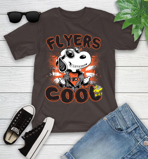 NHL Hockey Philadelphia Flyers Cool Snoopy Shirt Youth T-Shirt - Image 7