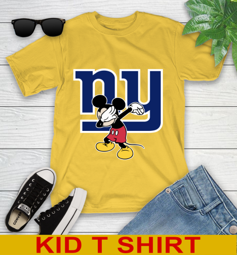 New York Giants NFL Football Dabbing Mickey Disney Sports Youth T-Shirt 8