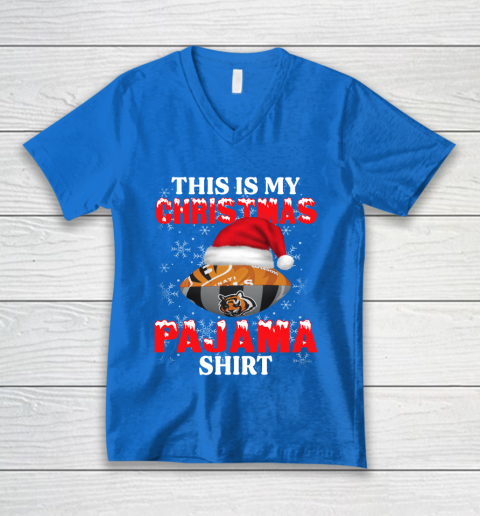 Cincinnati Bengals This Is My Christmas Pajama Shirt NFL V-Neck T-Shirt 5