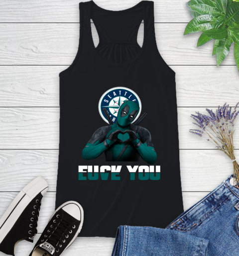 MLB Seattle Mariners Deadpool Love You Fuck You Baseball Sports Racerback Tank