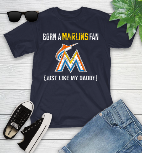 MLB Baseball Miami Marlins Loyal Fan Just Like My Daddy Shirt Youth T-Shirt 2