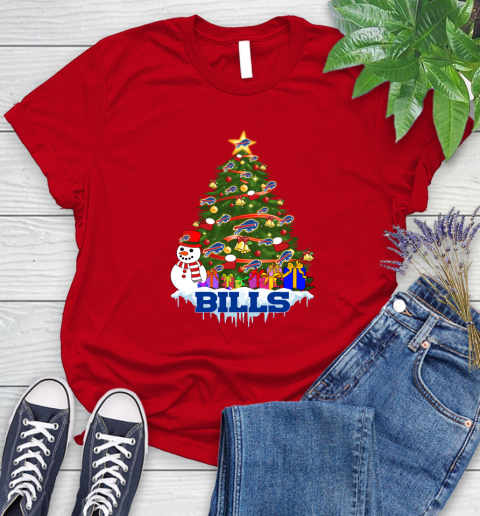 Buffalo Bills Merry Christmas NFL Football Sports Women's T-Shirt 9