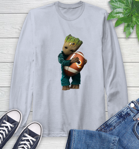 NFL Groot Guardians Of The Galaxy Football Sports Washington Redskins Long Sleeve T-Shirt 6