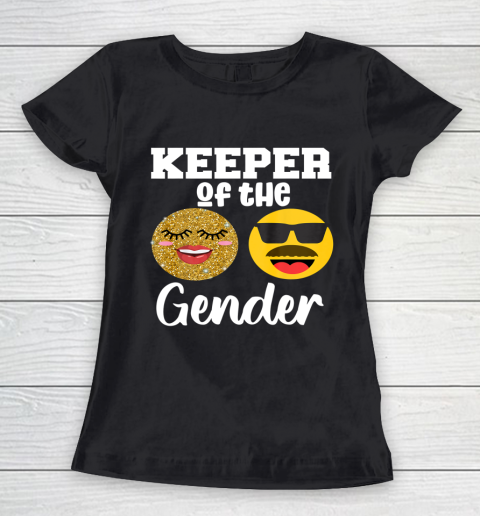 Keeper of the Gender Staches or Lashes Gender Reveal Party Women's T-Shirt