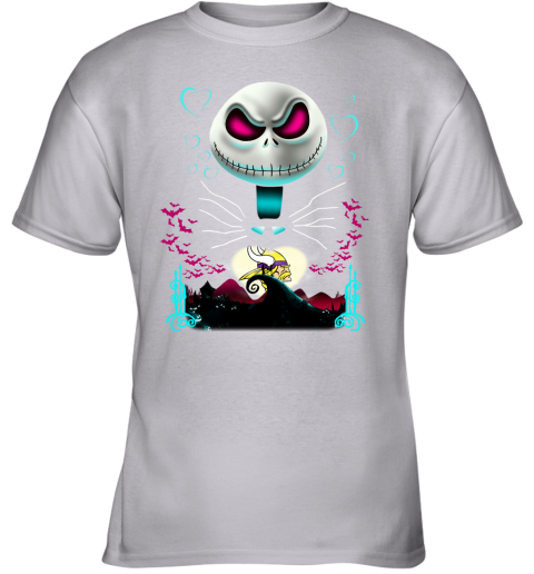 NFL Minnesota Vikings Jack Skellington Sally The Nightmare Before Christmas Football XTSvoUDTNkk youth t shirt 26 95 151514 front sport grey