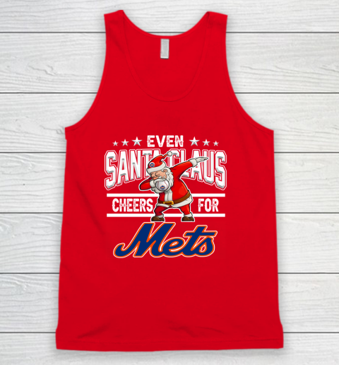 New York Mets Even Santa Claus Cheers For Christmas MLB Tank Top 5