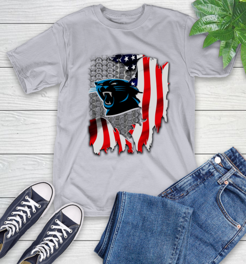Carolina Panthers NFL Football American Flag T-Shirt 6