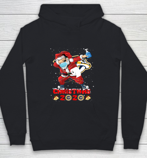 Nashville Predators Funny Santa Claus Dabbing Christmas 2020 NHL Youth Hoodie